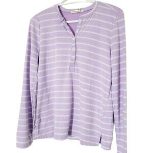 Marine Layer NWOT strip lilac and White long sleeve sweater pullover